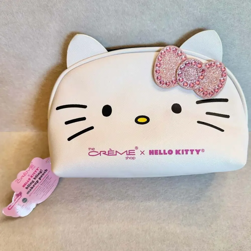 Hello Kitty The Crème Shop Bling Bling Makeup Pouch Limited Edition NWT